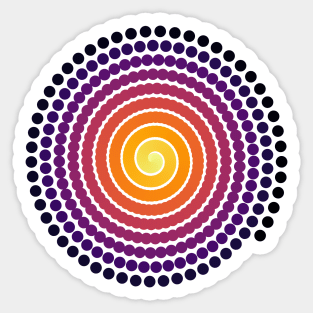 Single Spiral Inferno Galaxy | Dark Volcano Yellow Red Black Sticker